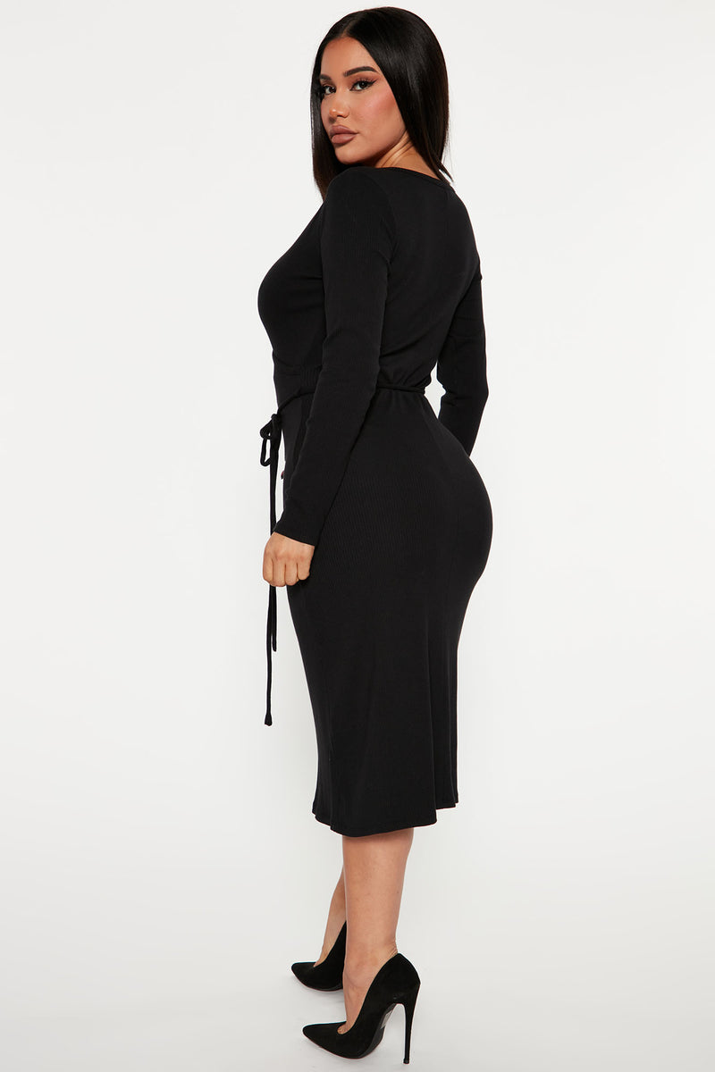 Jaime Midi Dress - Black | Fashion Nova, Dresses | Fashion Nova