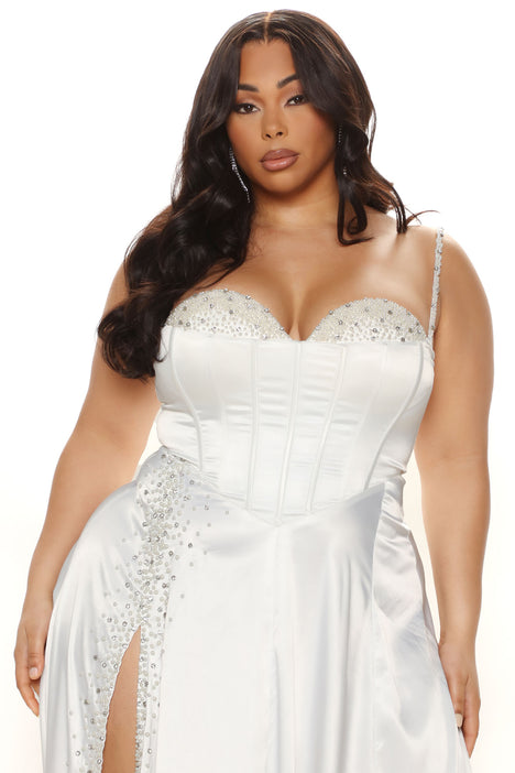 Special Event Satin Gown White Fashion Nova Dresses Fashion