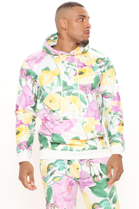 floral print hoodie