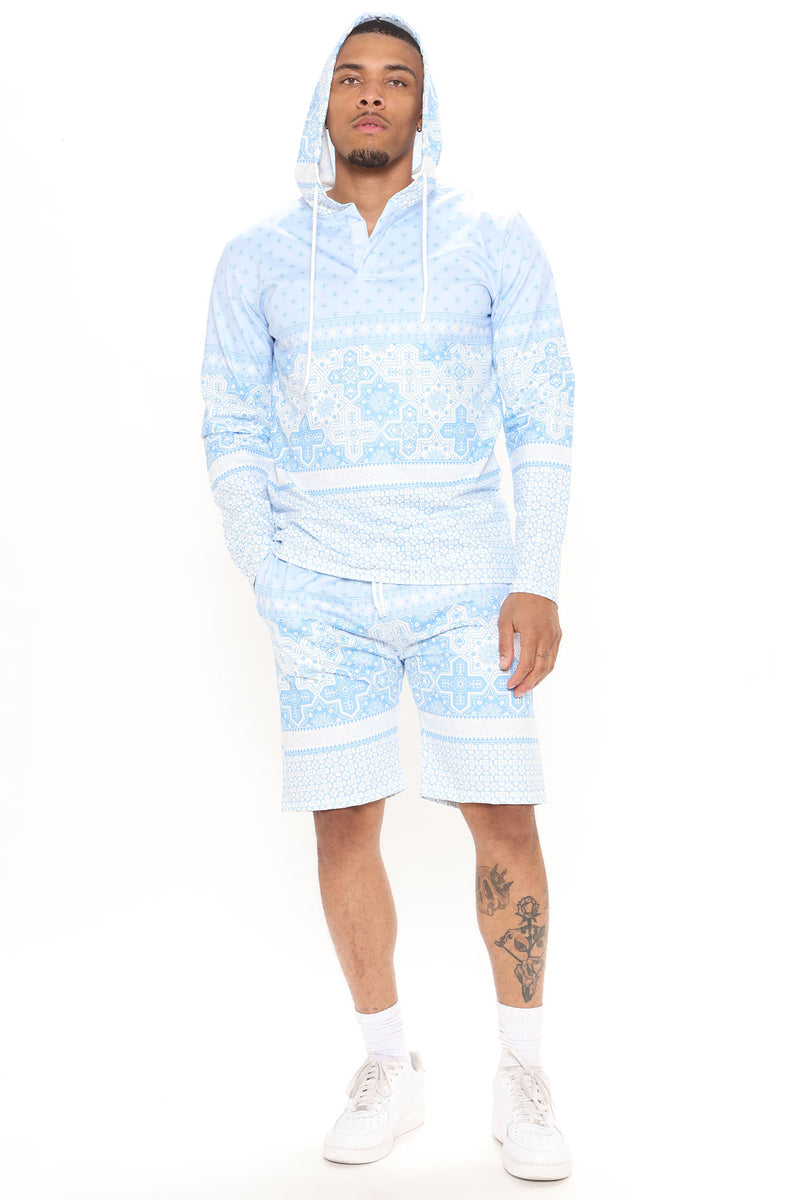 Tricot Paisley Print Shorts - Blue | Fashion Nova, Mens Shorts ...