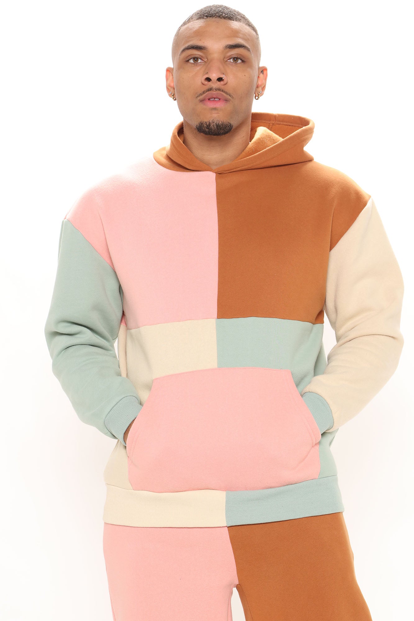 Pastel colorblock hoodie shop