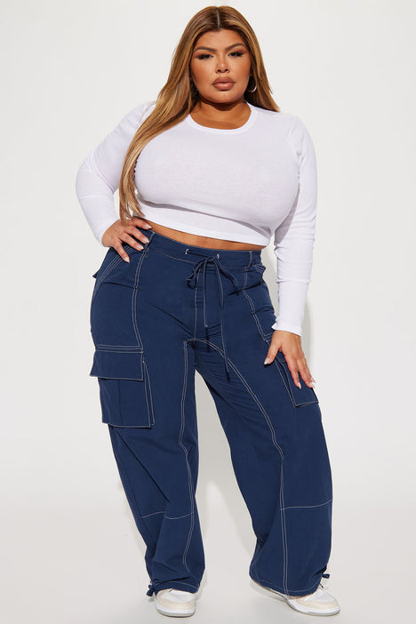 Fashion nova plus size cargo pants sales