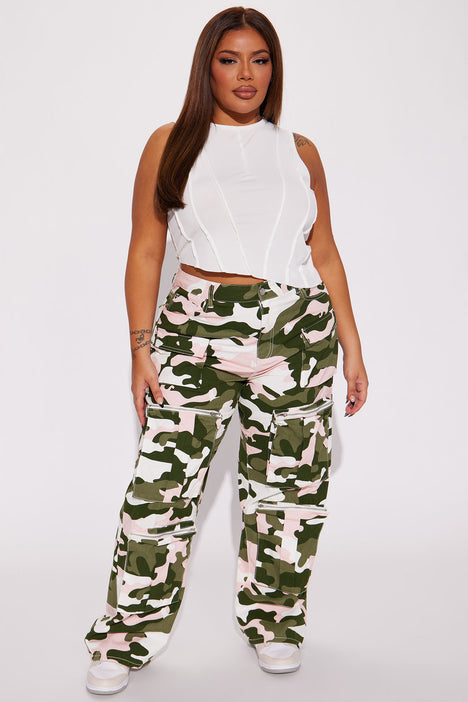 Fashion nova pink camo hot sale pants