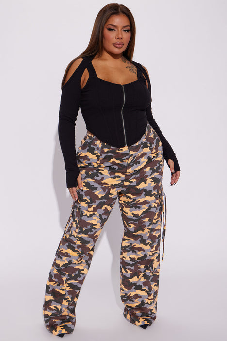 Fashion nova orange camo pants online