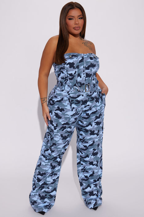Camo jumpsuit top fashion nova