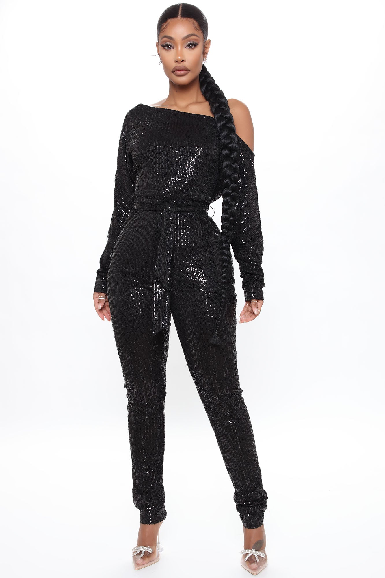 Fashion nova sequin jumpsuit 2025
