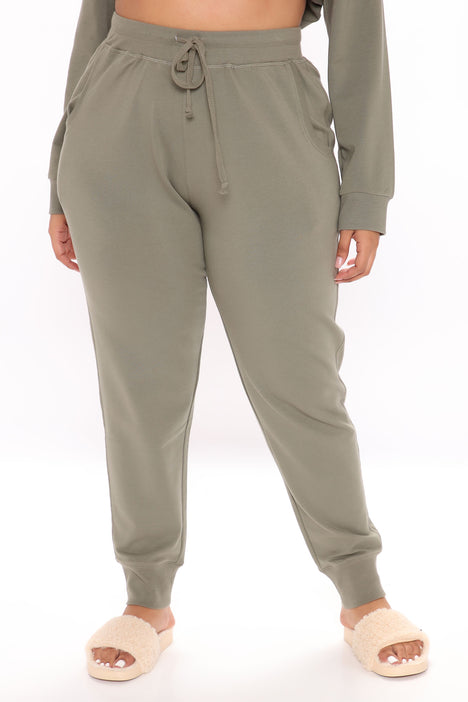 Latest And Greatest French Terry Jogger - Olive, Fashion Nova, Pants