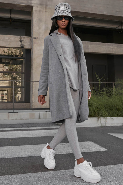 All Business Baby Coat Heather Grey Fashion Nova Jackets