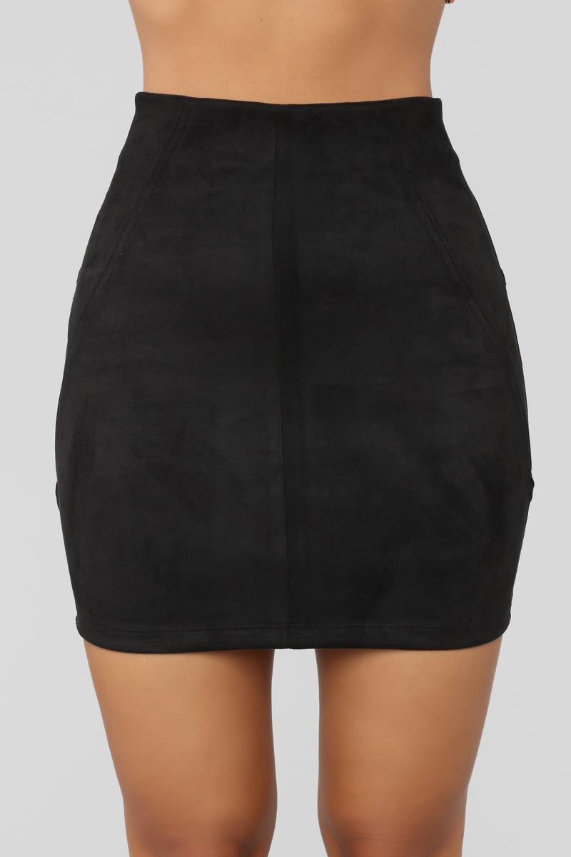 Alicia Faux Suede Skirt - Black | Fashion Nova, Skirts | Fashion Nova