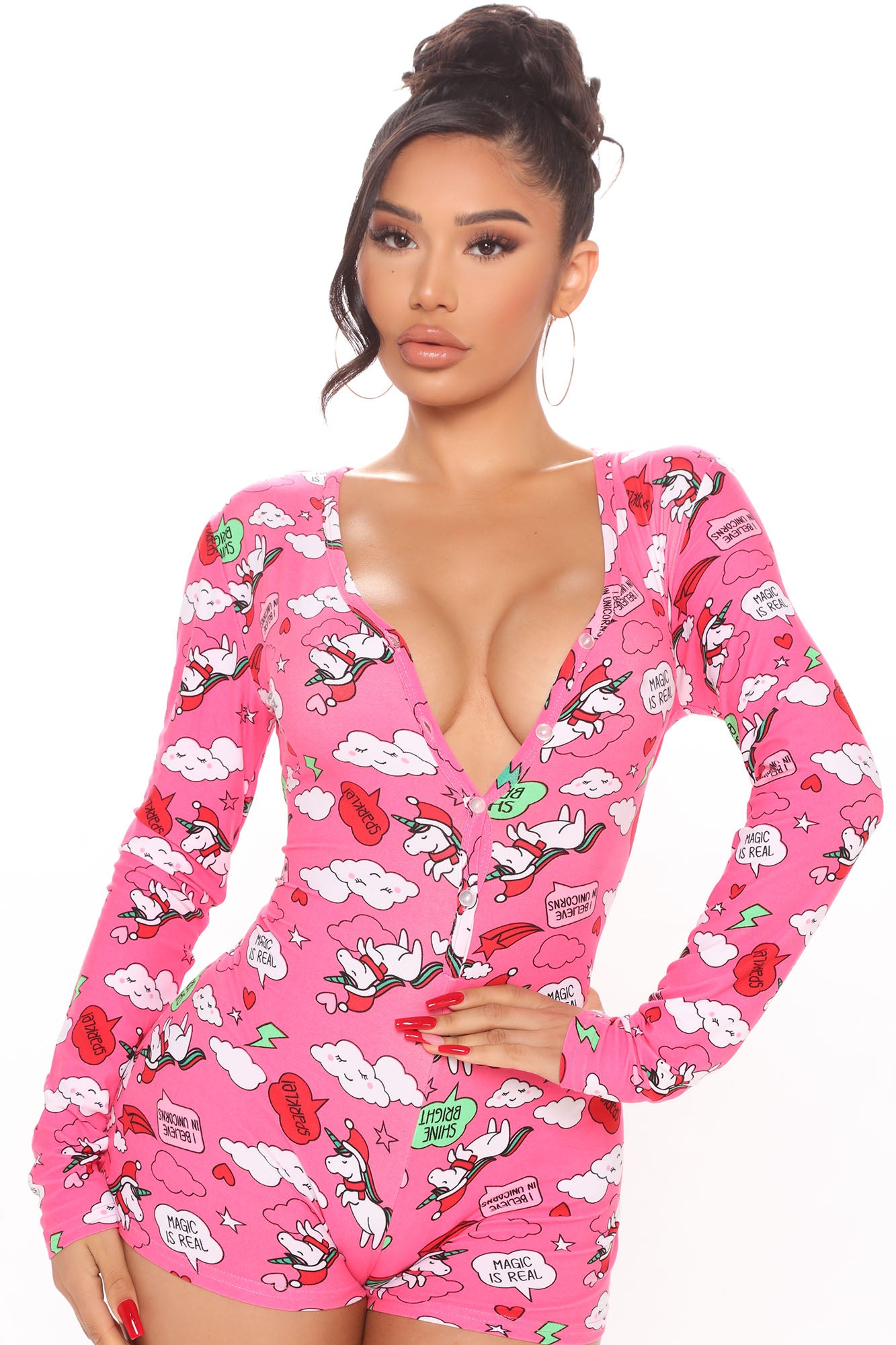 Fashion nova pj romper clearance