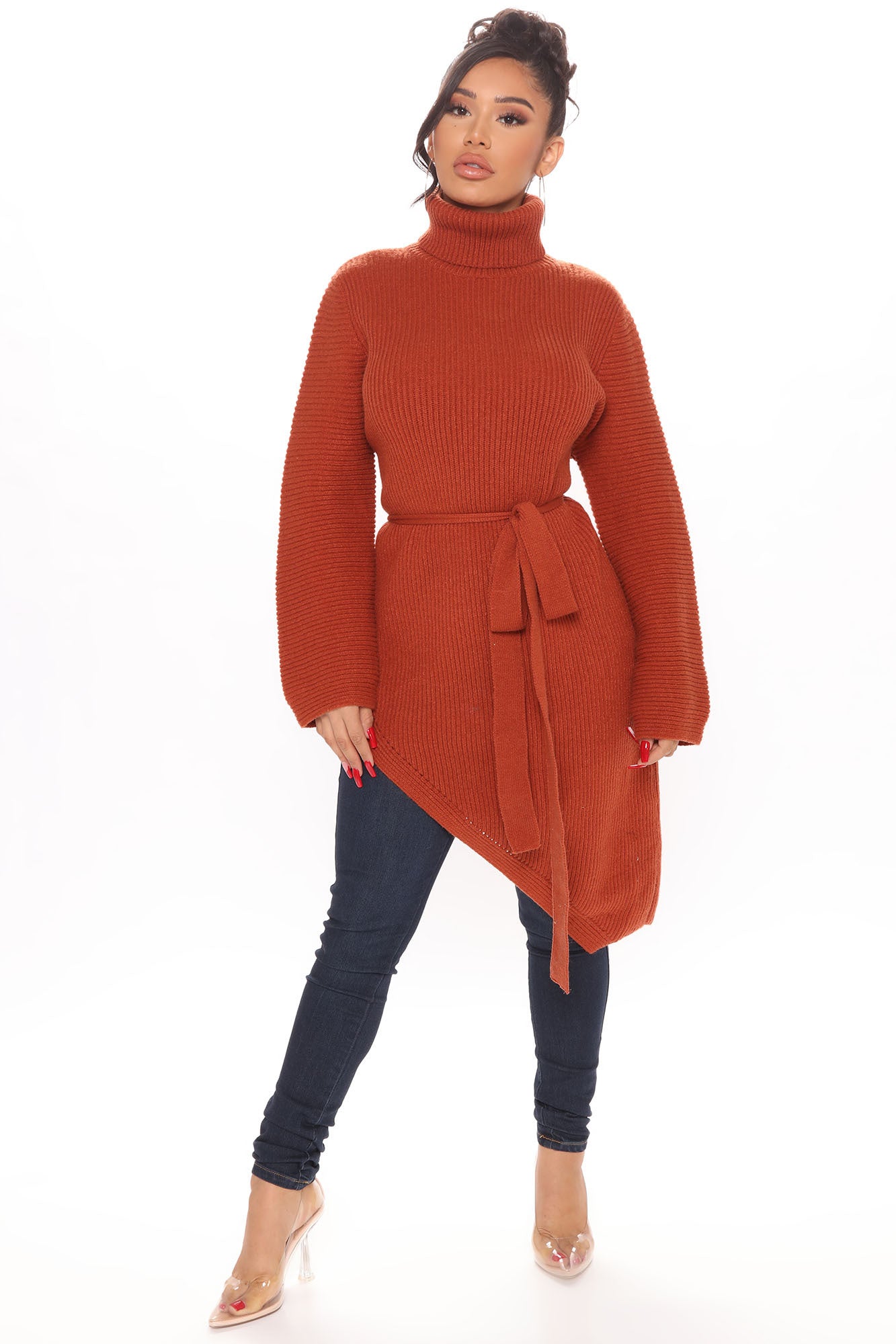 Asymmetrical sale wrap sweater