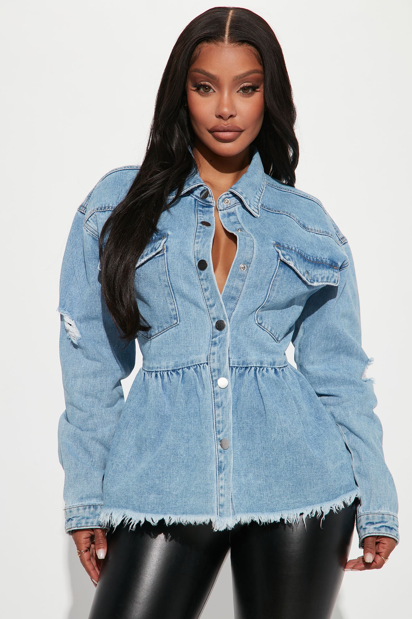 Womens sales denim shacket
