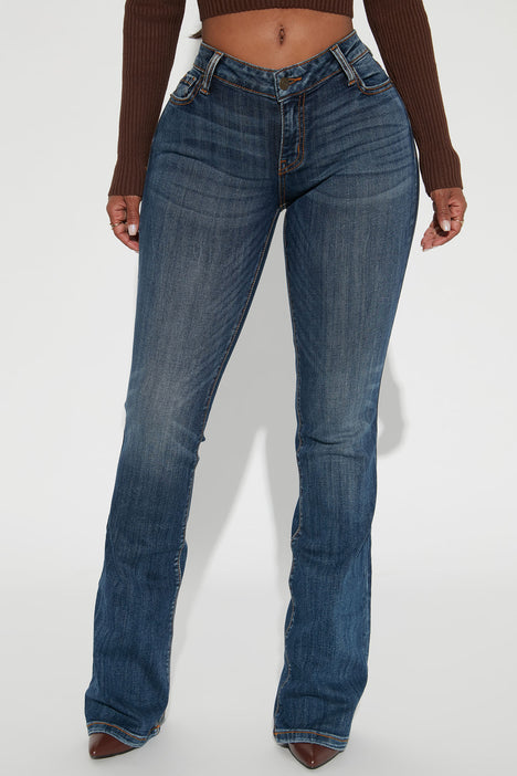 Out Of My Way Low Rise Bootcut Jean Dark Wash