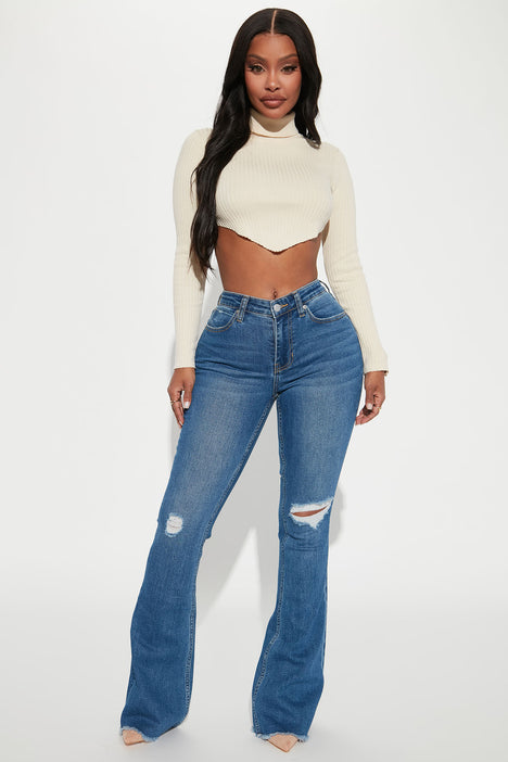 Seven Heavens Stretch Flare Jeans Medium Wash
