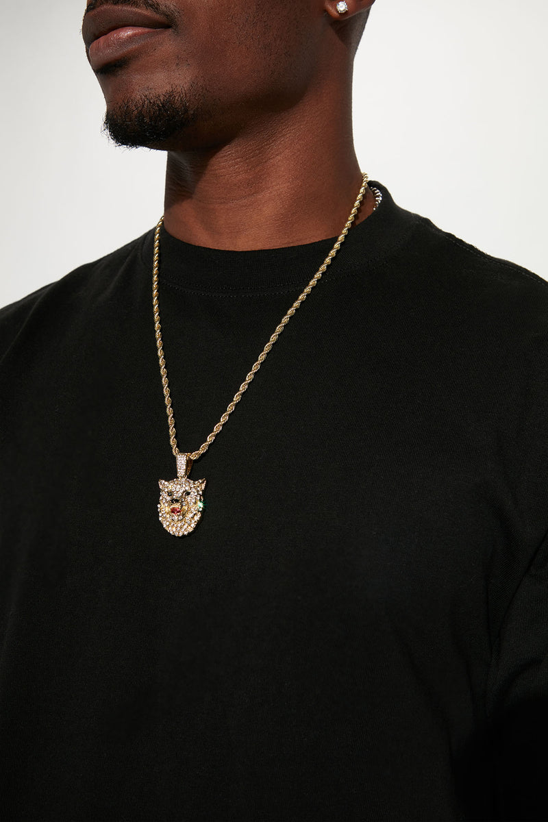 Wolf Pendant Chain Necklace - Gold | Fashion Nova, Mens Jewelry ...