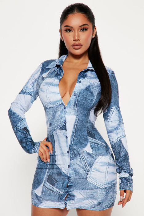 Fashion nova shirt dress sales