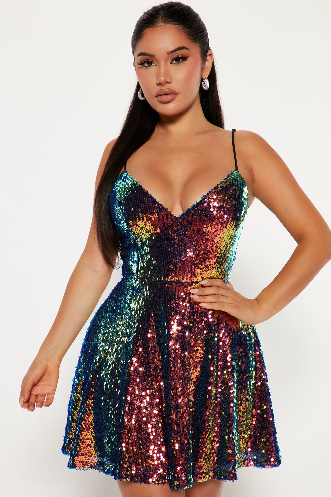 Multi coloured hotsell glitter dress