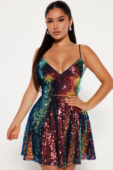 Multicolor hotsell sparkle dress