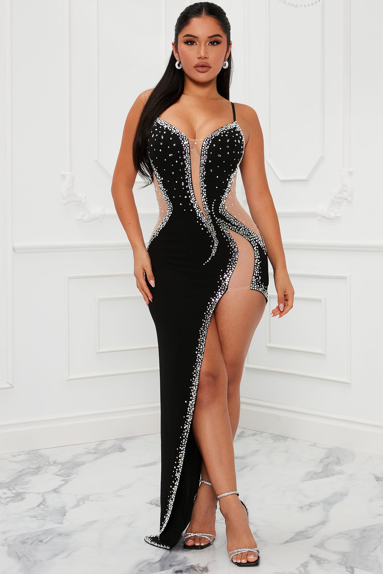 Embellished dress fashion nova sale