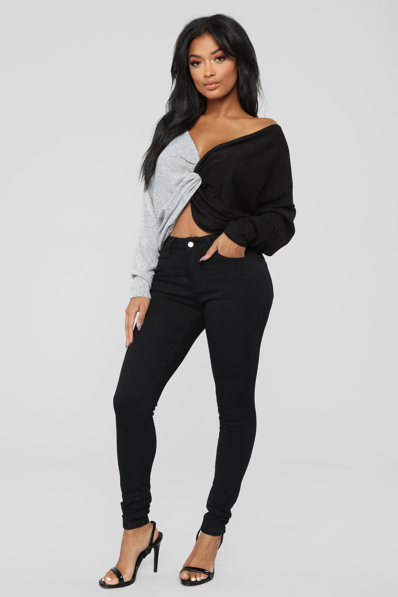Knot Alike Sweater - Grey/Black | Fashion Nova, Sweaters | Fashion Nova
