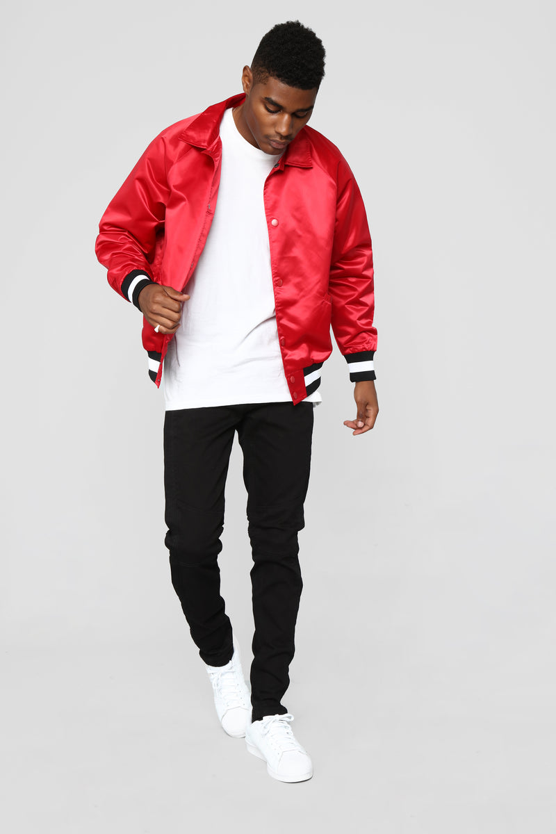 Zack Jacket Zack Satin Jacket - Red | Fashion Nova, Mens Jackets | Fashion Nova