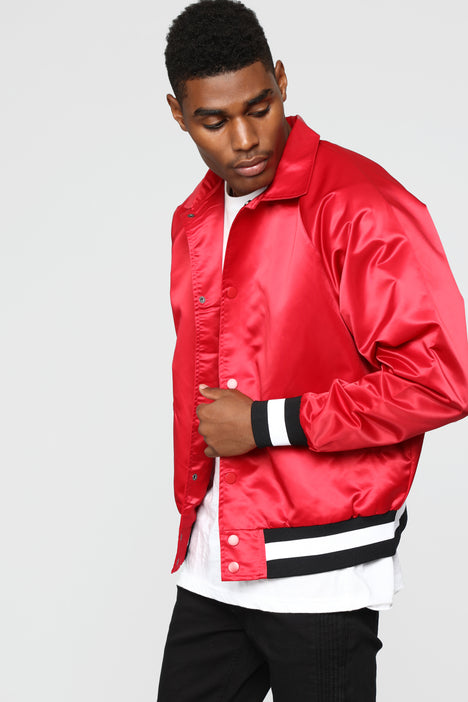 Red satin on sale jacket mens
