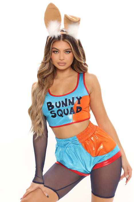Basketball Hoop Bunny 5 Piece Costume Set - Blue/combo, Fashion Nova,  Womens Costumes