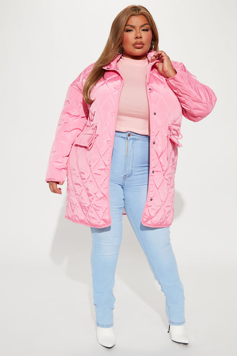 Pink quilted jackets online