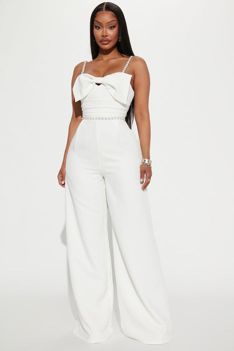 Jumpsuit with bow front deals