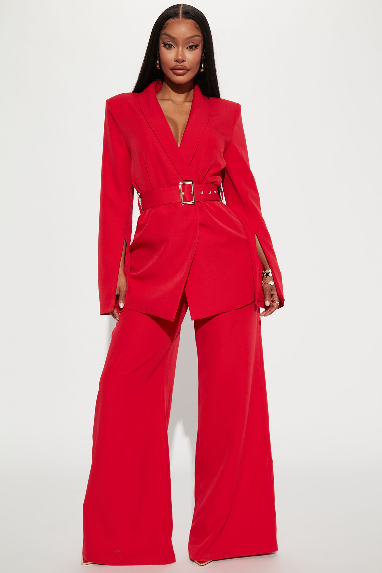 Red blazer playsuit deals