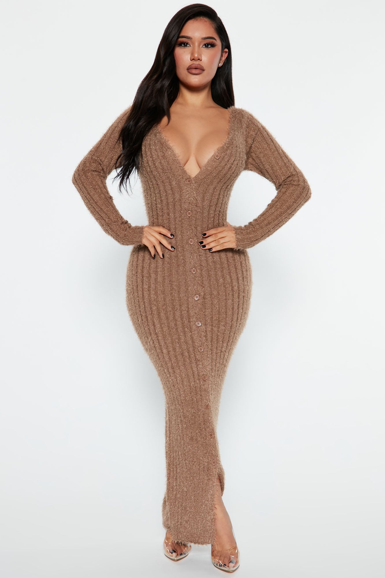 Fashion nova fuzzy dress store