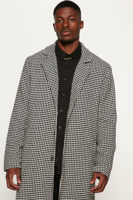 Structured Long Coat Black White Fashion Nova Mens Jackets