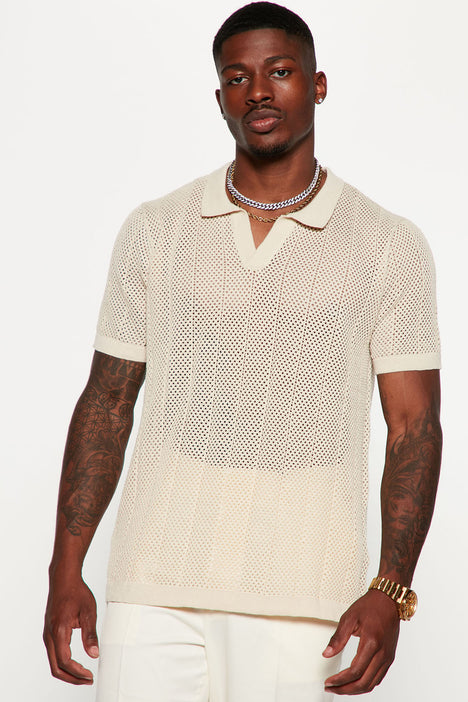 Short Sleeve Knitted Polo Shirt