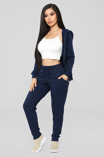 Latest And Greatest French Terry Zip Hoodie Navy Fashion Nova