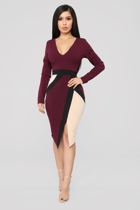 Fashion nova color block dress hotsell