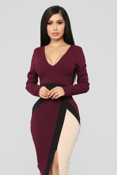 Fashion nova color hot sale block dress