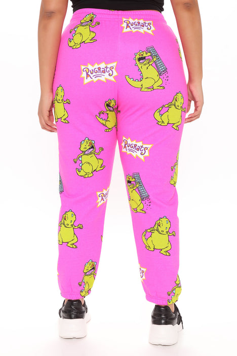Rawr Reptar Graphic Sweatpants Hot Pink Fashion Nova Pants