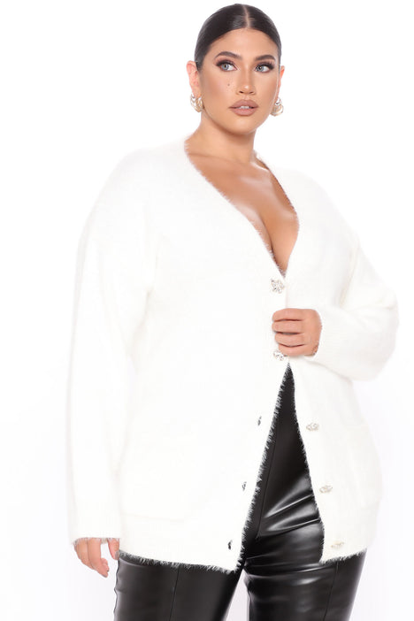 Plus size discount fuzzy cardigan