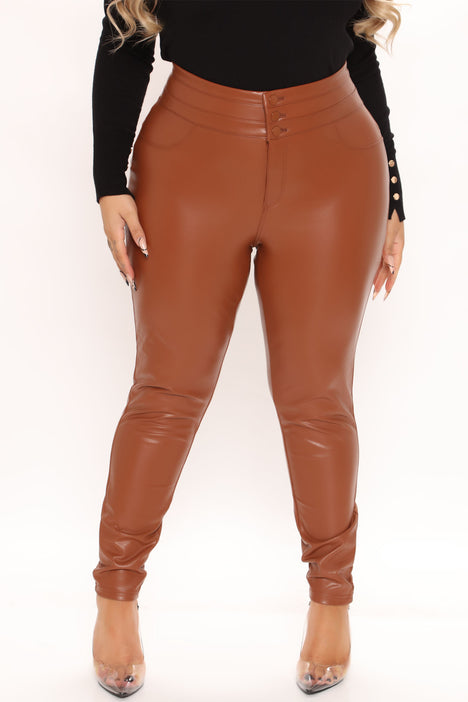 Night Out With You Faux Leather Pants - Cream, Fashion Nova, Pants