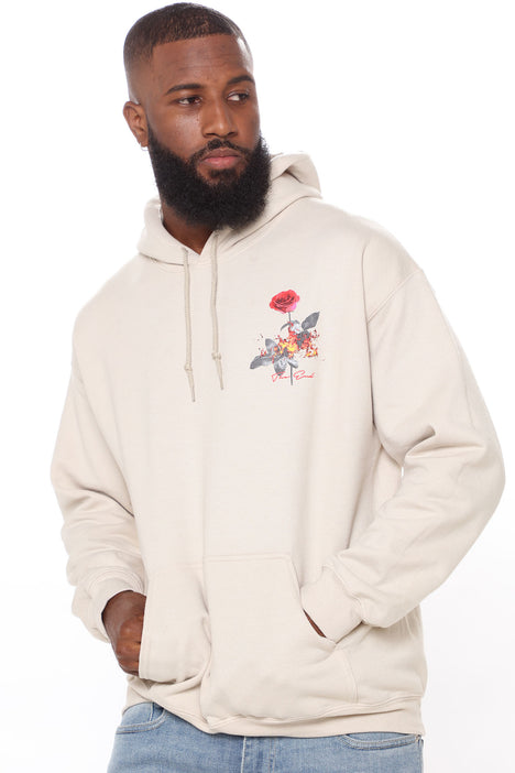 White hoodie with store roses