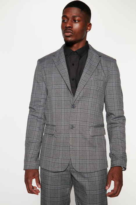 Checkered suit jacket mens sales