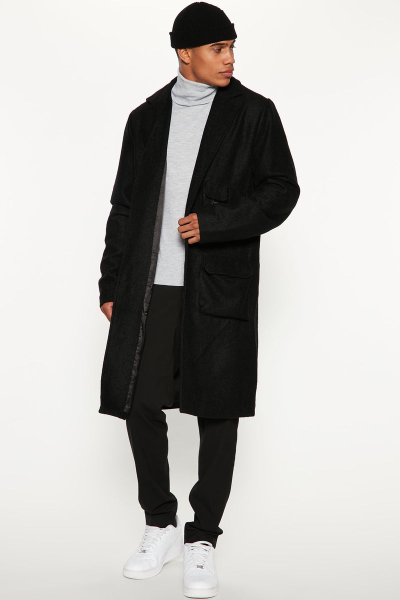 Mile High Cargo Pocket Long Coat - Black | Fashion Nova, Mens Jackets ...