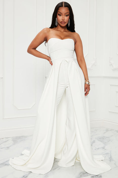 Fashion nova all white jumpsuit 2025