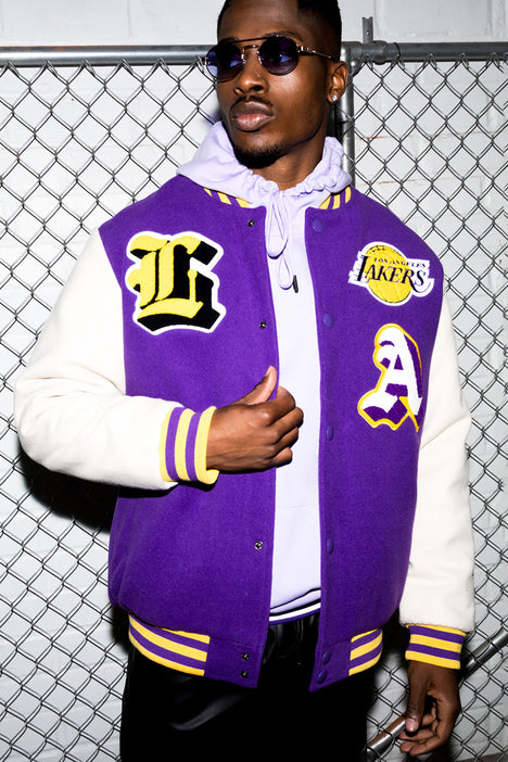 Los Angeles Lakers Loyalty Varsity Jacket - Purple, Fashion Nova, Mens  Jackets