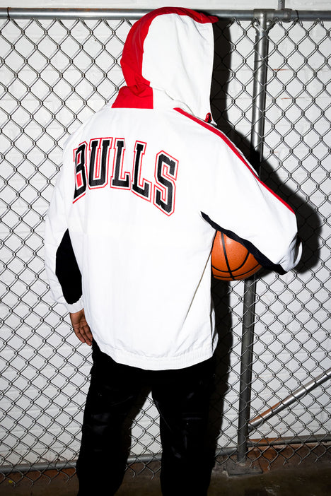 Chicago Bulls Quarter Zip Jacket - Red/White
