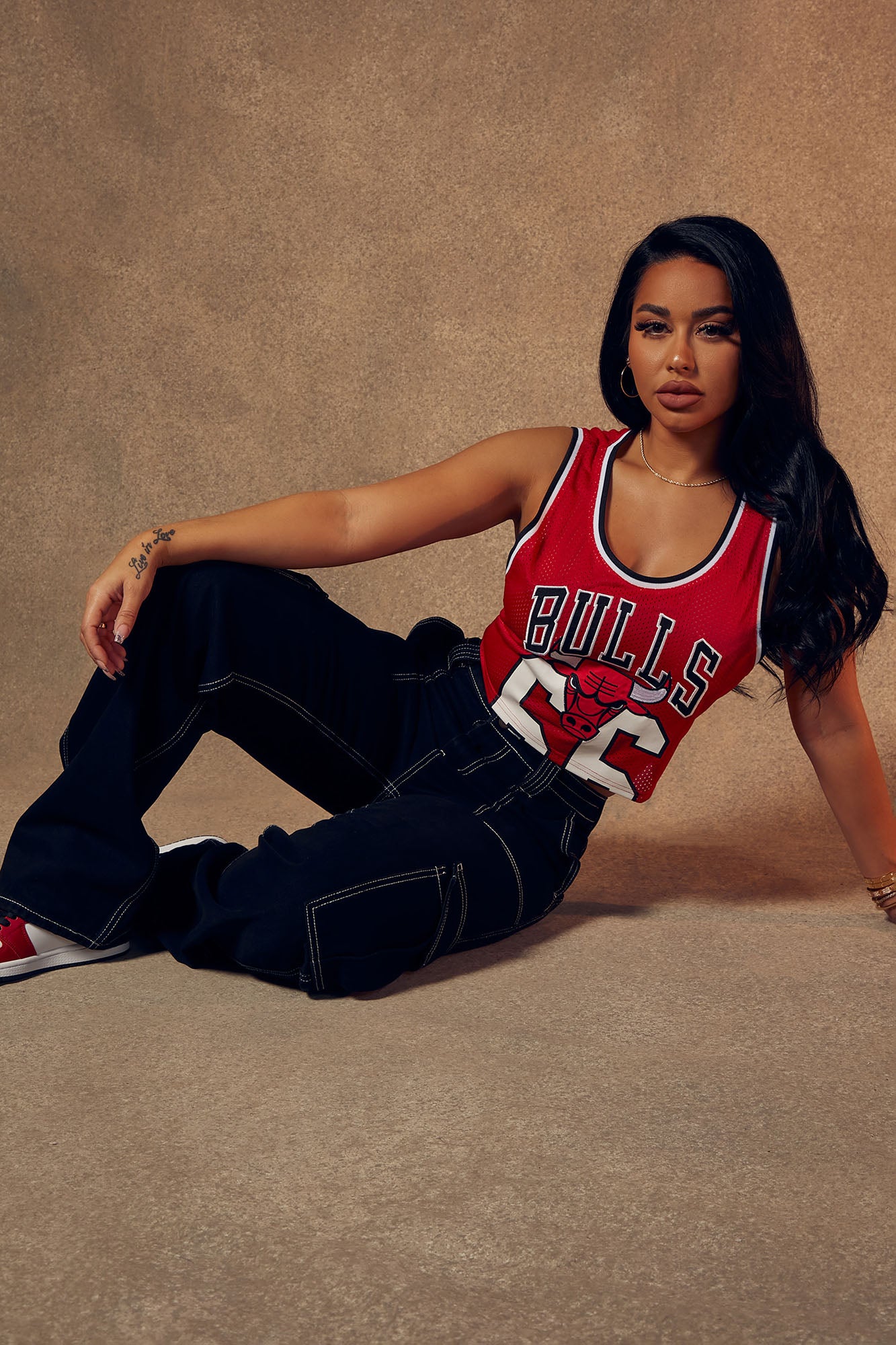 NBA, Tops, Chicago Bulls Crop Top Mesh Jersey