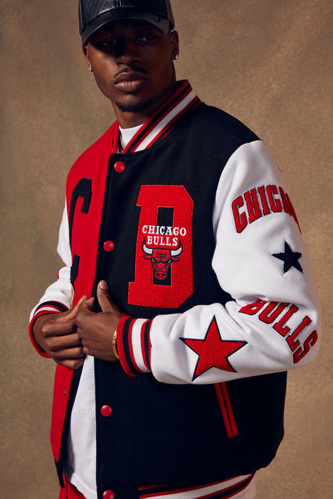 Men's Chicago Bulls Varsity Jacket - M - Black