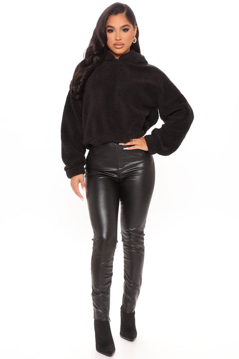 Fashion nova teddy bear hoodie sales