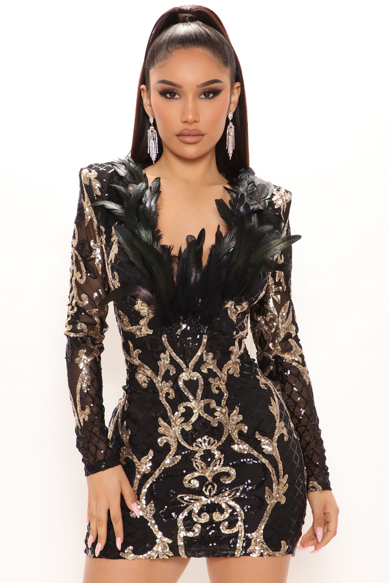 Black and gold fashion nova dress 2025