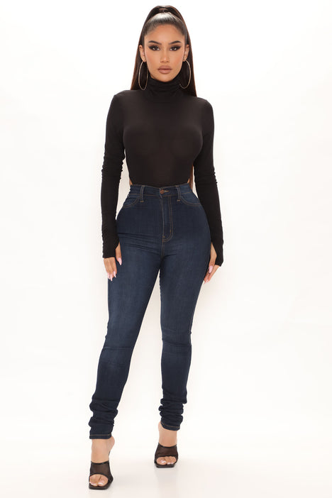 Tess Turtleneck Bodysuit - Black, Fashion Nova, Basic Tops & Bodysuits
